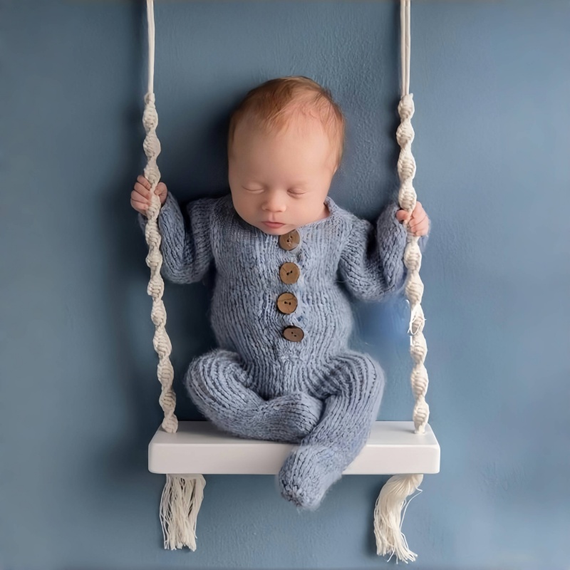 Woodworking Veneer - Accessoires de photographie pour bébé, chaise