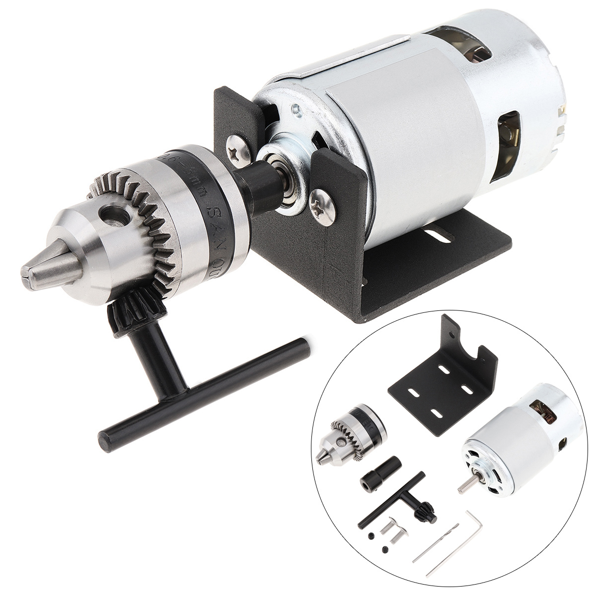 Woodworking Lathe Chuck - Perceuse à main 12-24V 555/775, moteur