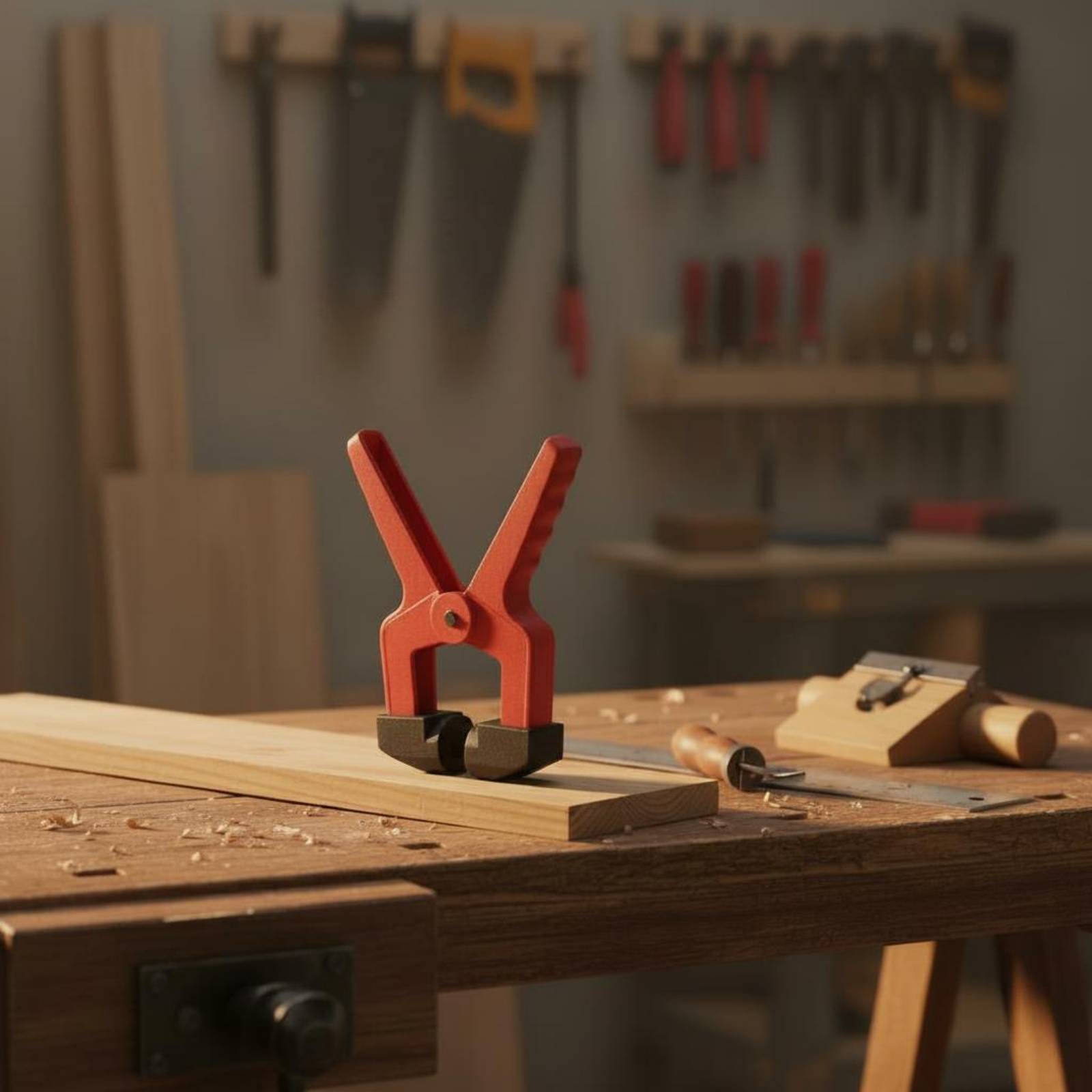 Pince triangulaire rouge en pl - Woodworking Workshop avis et prix