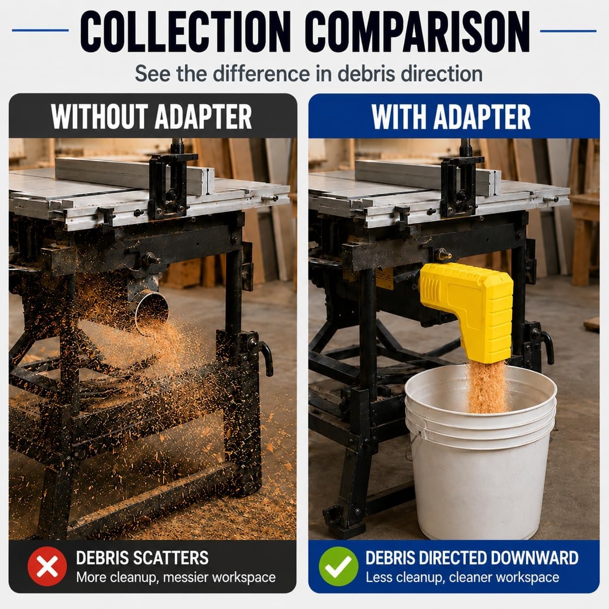 Adaptateur de collecte de sciu - Vacuum Cleaner Woodworking avis et prix